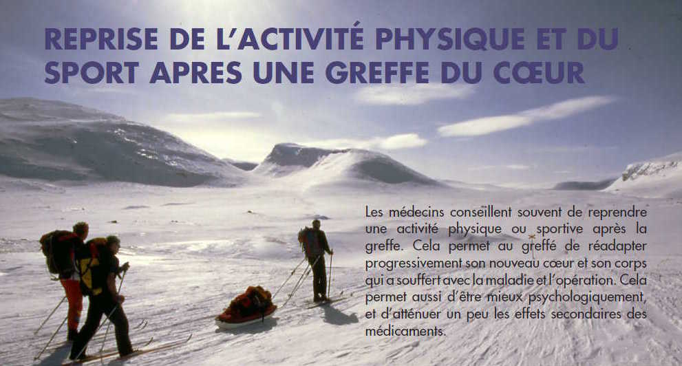 Reprise de l’activité physique et du sport apres une greffe du coeur